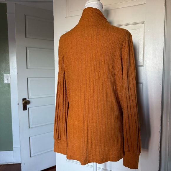 Maeve Anthropologie Rafela Hacci Surplice Top Ribbed Wrap M - Picture 7 of 12